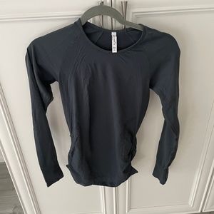 Athleta Speedlight Dark Gray Long Sleeve top XS